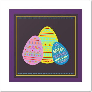 Three Easter eggs Posters and Art